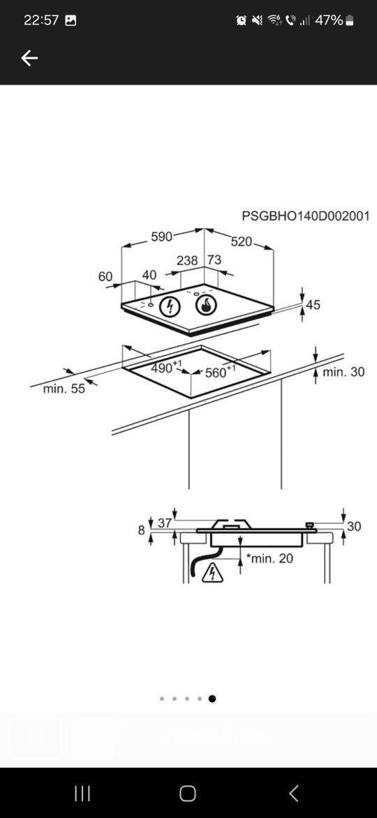 Plita incorporabila Electrolux KGG6436S, Gaz, 4 arzatoare, Arzator Wok