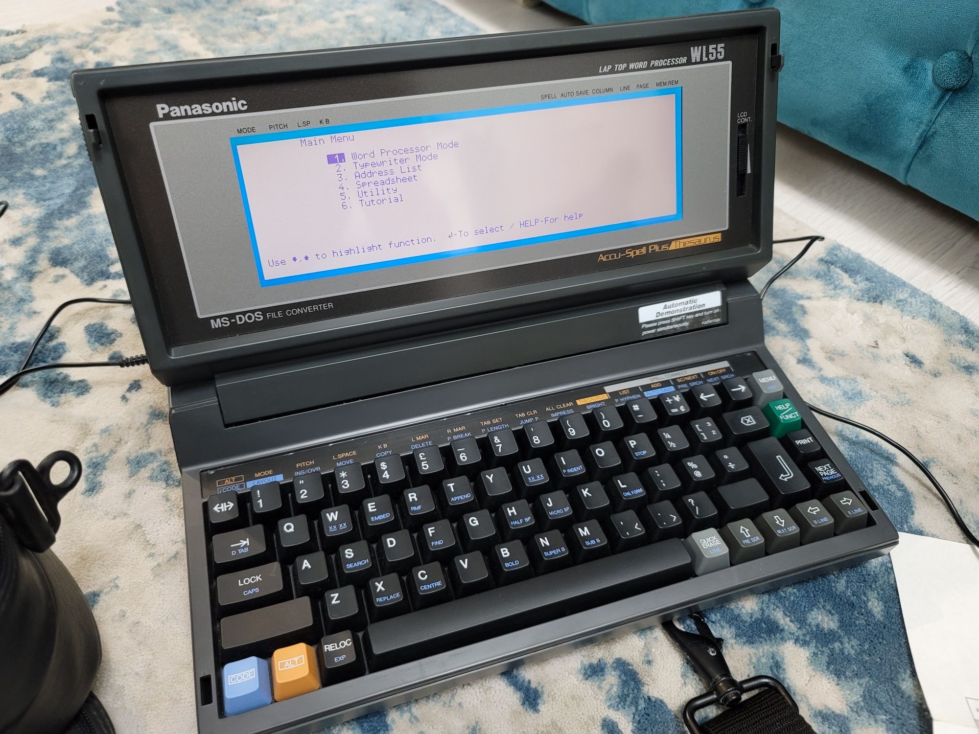 masina de scris PANASONIC KX-WL55, ms-dos sistem, vintage