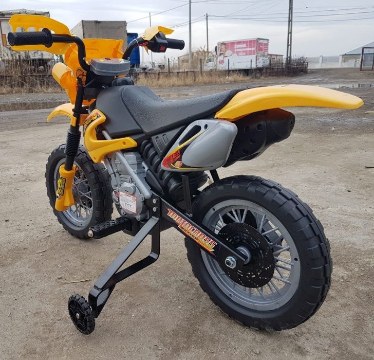 Motocicleta electrica pentru copii 2-5 ani Enduro 30W 6V #Galben
