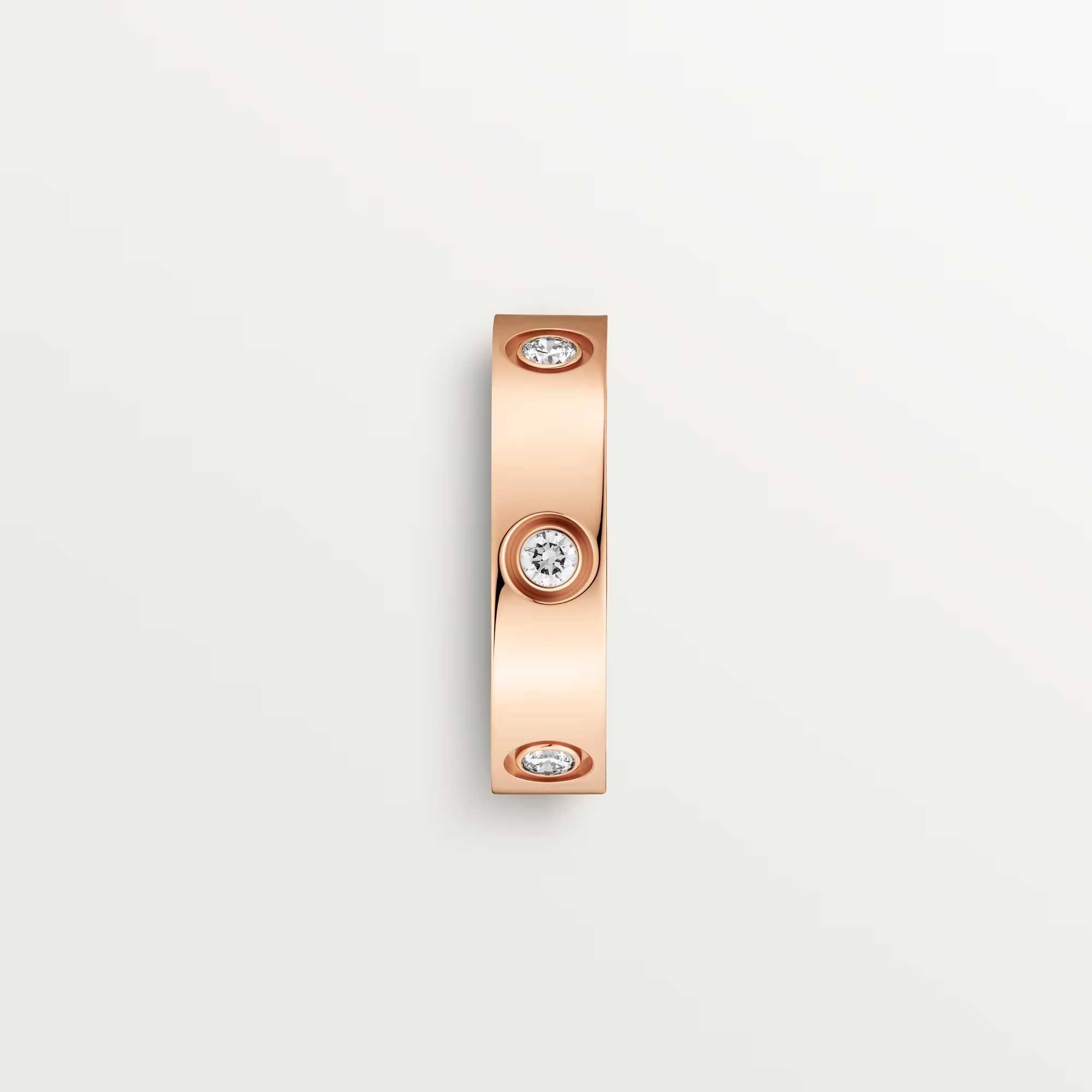 CARTIER Love Rose Gold 6 Diamonds Classic Model Пръстен