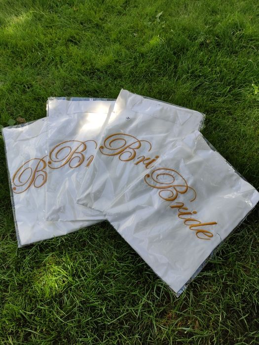 Халат за булка с бродерия