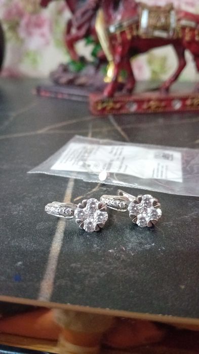 Срочно продам серёжки серебро 925пробы