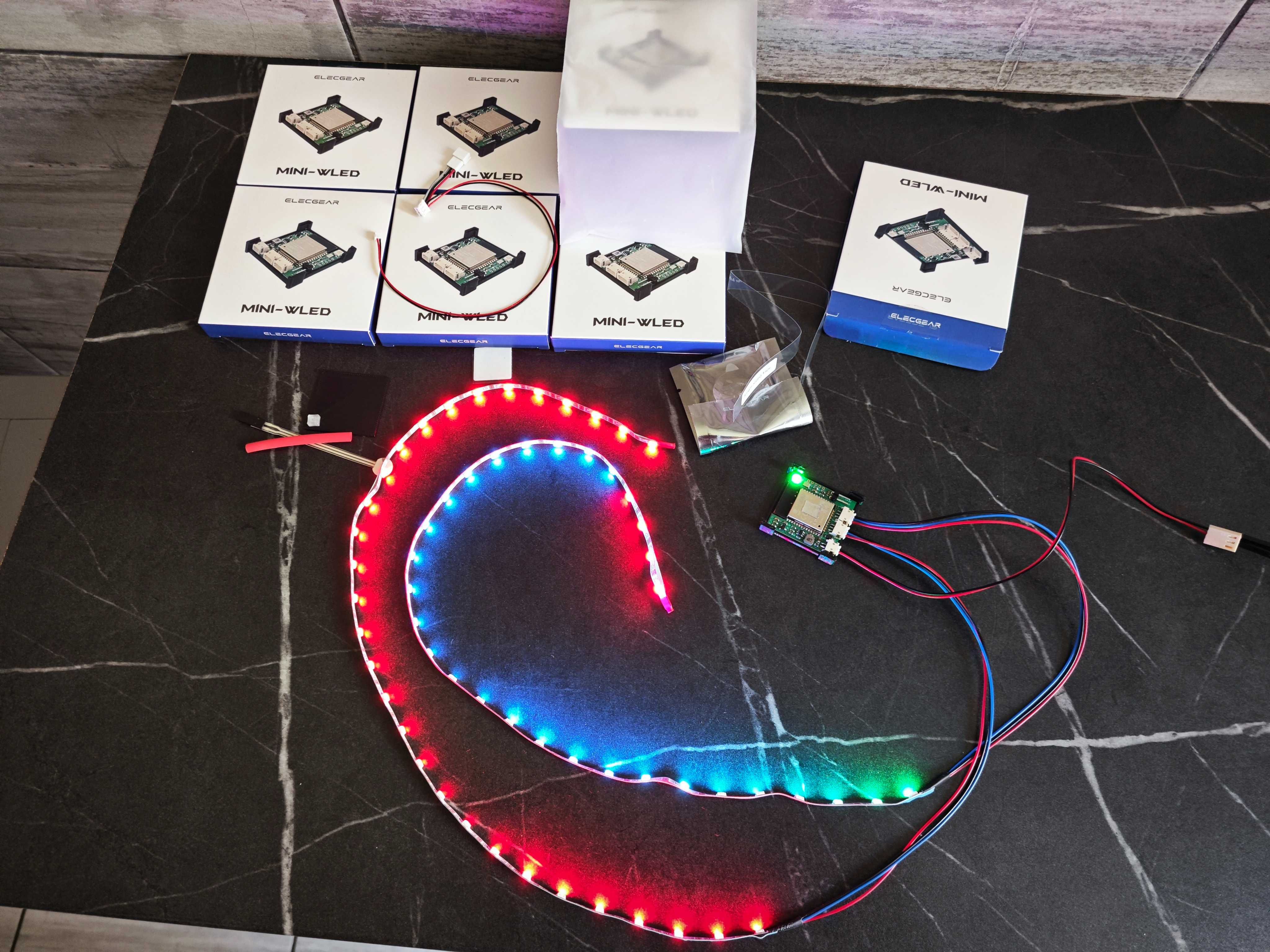 ESP32 Mini WLED LED Strip Kit for PS5 and PC, WLED App