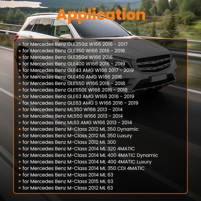 Електрически амортисьори за багажник Mercedes ML / GLE W166