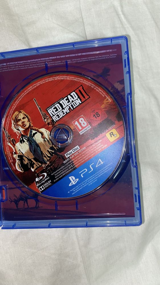 Диск RDR2 для PlayStation4