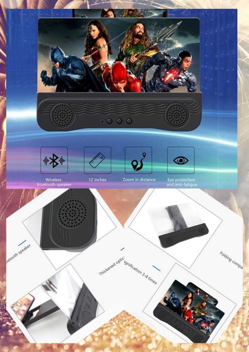Увеличителен 12-инчов екран с двоен Bluetooth високоговорител