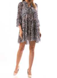 Rochie dama casual, plaja, animal print, scurta, M-L