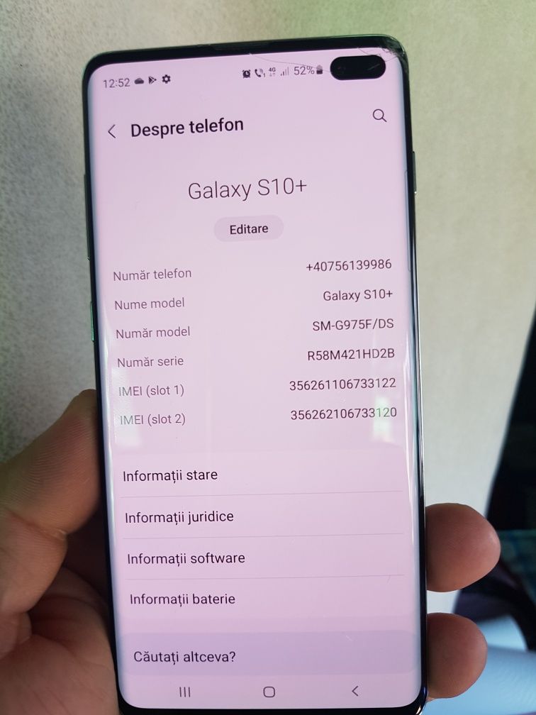 Samsung galaxy S 10 plus, 212 GB