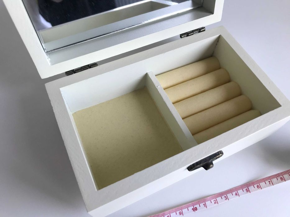 Cutie De Bijuterii Din Lemn cu Desen cu Bufnițe Idee Cadou