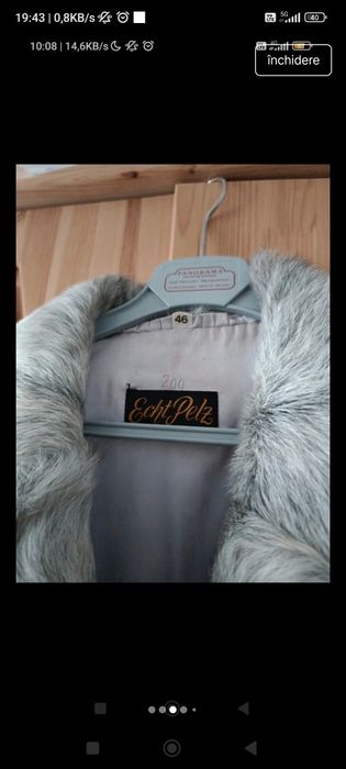 Haină blană capră 100%, mărimea 46