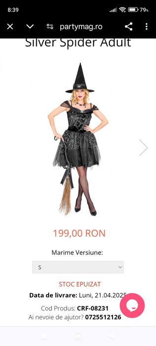 Costum vrăjitoare pentru doamne și domnișoare!