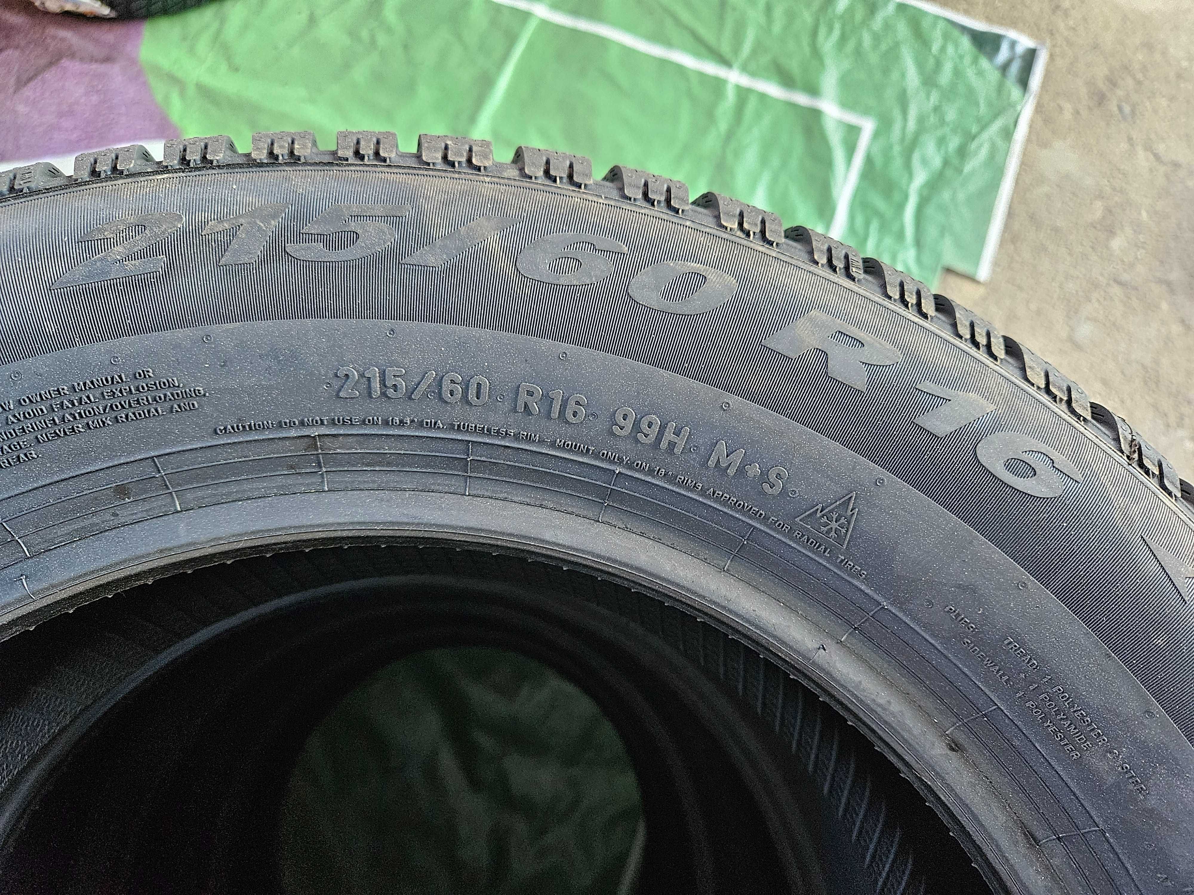 4 Нови зимни гуми 215/60R16 Pirelli WTC2 99H M+S XL DOT3224