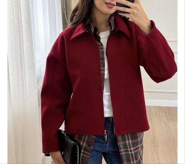 Теплая демисезонная кашемировая куртка