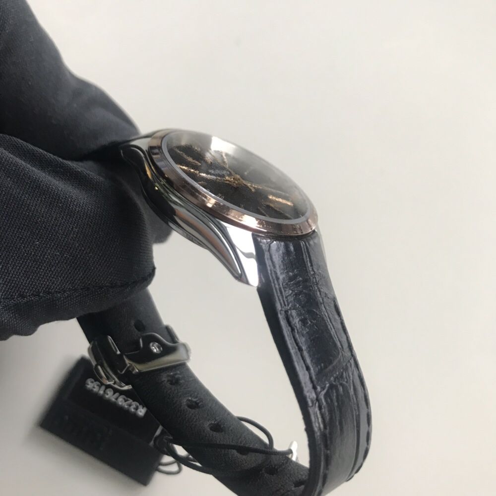 Дамски часовник Rado Hyperchrome S Black Sunburst Black Leather