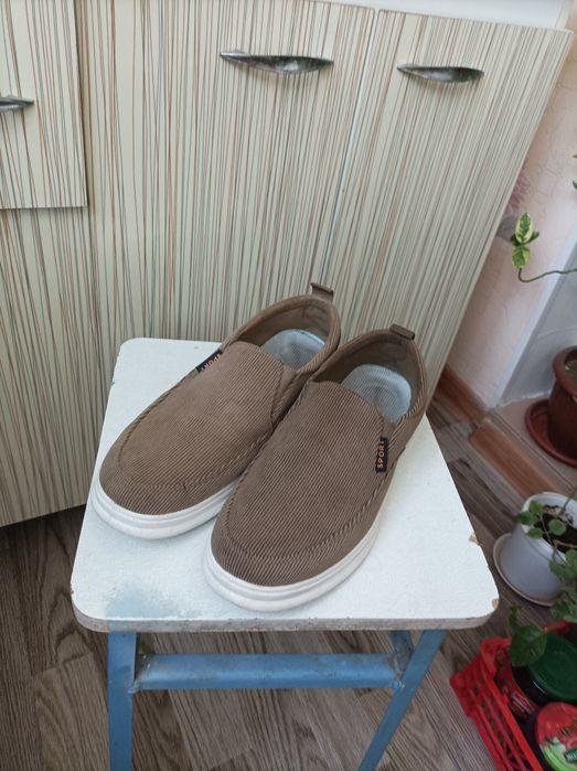 Туфли мокасины бежевые