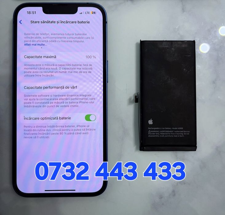 Acumulator OEM Apple iPhone 12/13/14/15 - Fără Eroare - Garanție