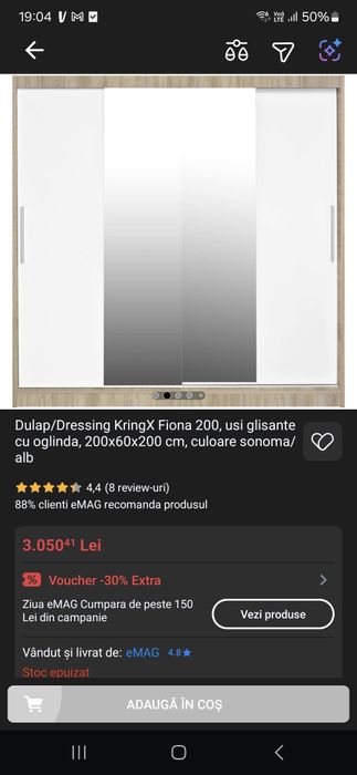 Dulap/Dressing Kring 200x60x200 nou