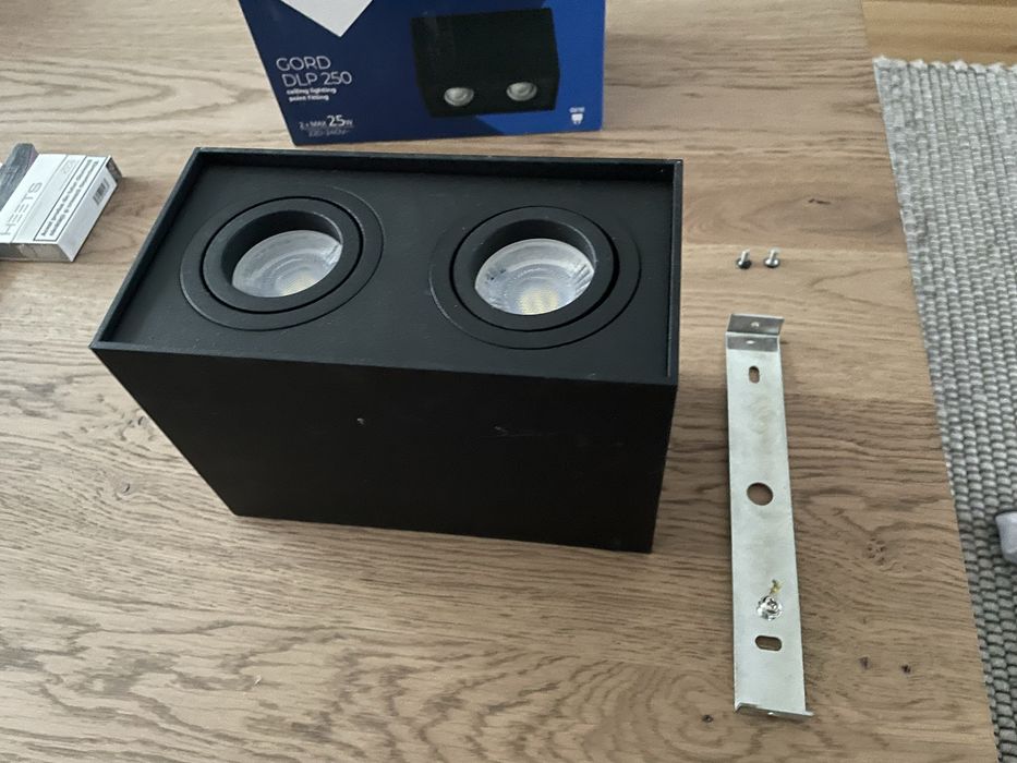 Plafoniere, dublu spot Kanlux negru mat