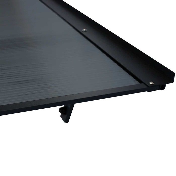 Copertină BODO PRO Alu cu jgheab + Policarbonat  120x90-160x90