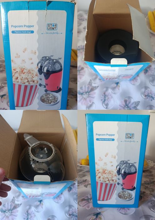 Aparat de făcut popcorn Star-Light PM-1200R, 1200W, roșu