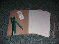 Set caiet/carnet/agenda Grolsch piele + creion cu guma pt cusut manual