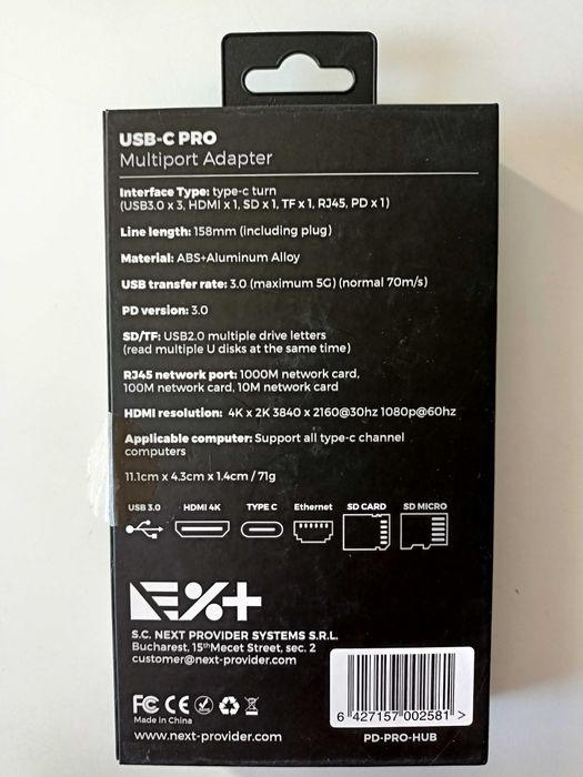 Adaptor multiport / Hub multimedia USB-C PRO Next One