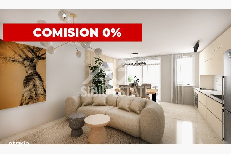 Apartament 2 camere, finisat la cheie, cu balcon