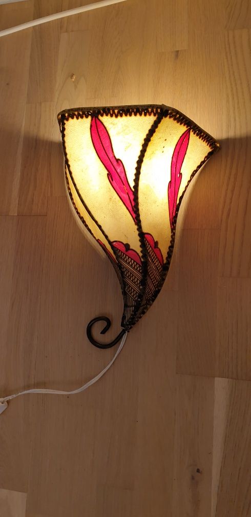 Lampa veioza aplica perete vintage colectie 1970 Marrakesh piele