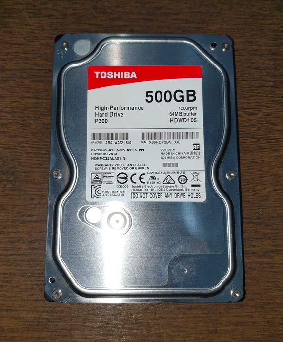 Жесткие диск, HDD 500 Gb, срочно, дешево продам