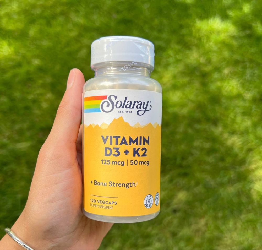 Vitamin D3+K2 / 120капсул / Solaray