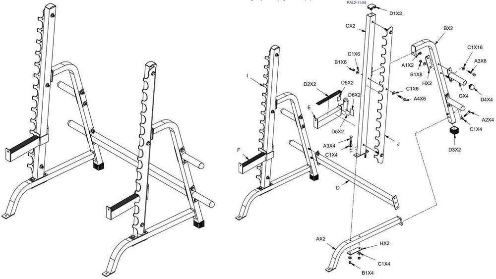 Half Rack / Multi-Press Rack / Body-Solid GPR370