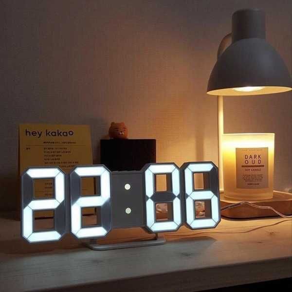 Дигитален светещ LED часовник и будилник GH0719L