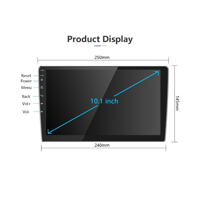 Мултимедия Кола Радио Android 10.1" GPS MP5 Player Touch Задна Камера