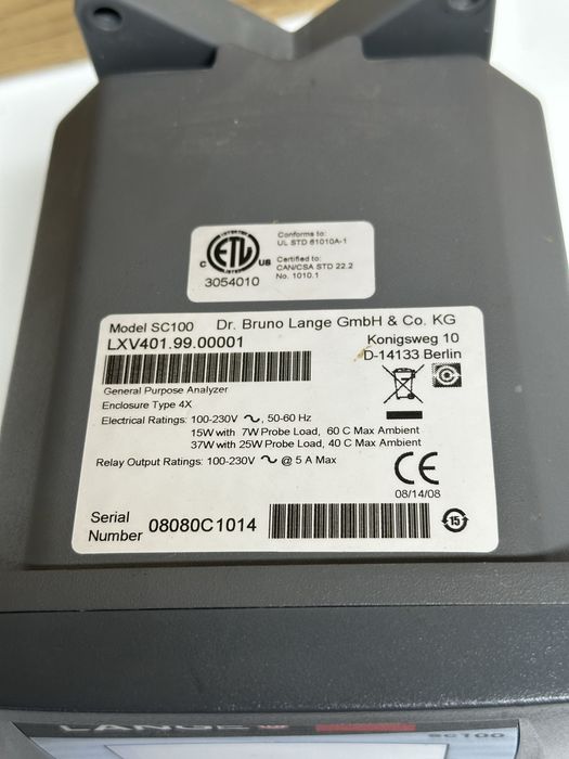 Controler HACH Lange Sc100 PH Orp LDO 2 Senzori Calitatea Apei