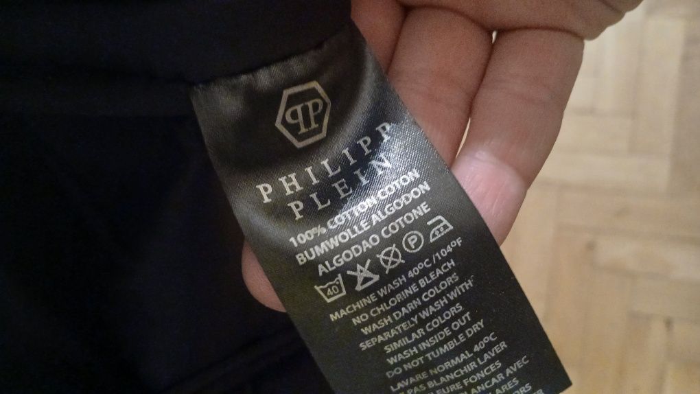 ***Топ Намален***Мъжки Елек Philipp Plein съчетание кожа шушляк висок