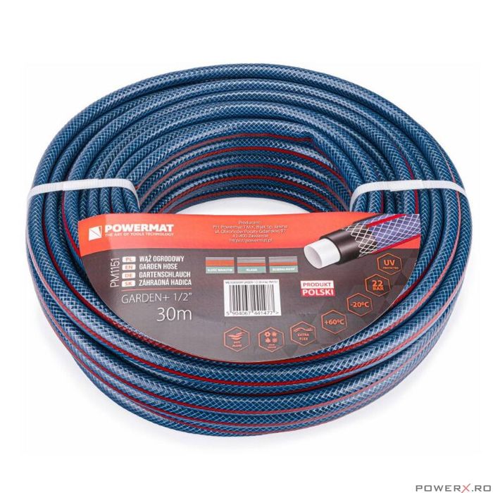 Furtun de gradina Garden, 1/2" 8 bari 30 m, Powermat