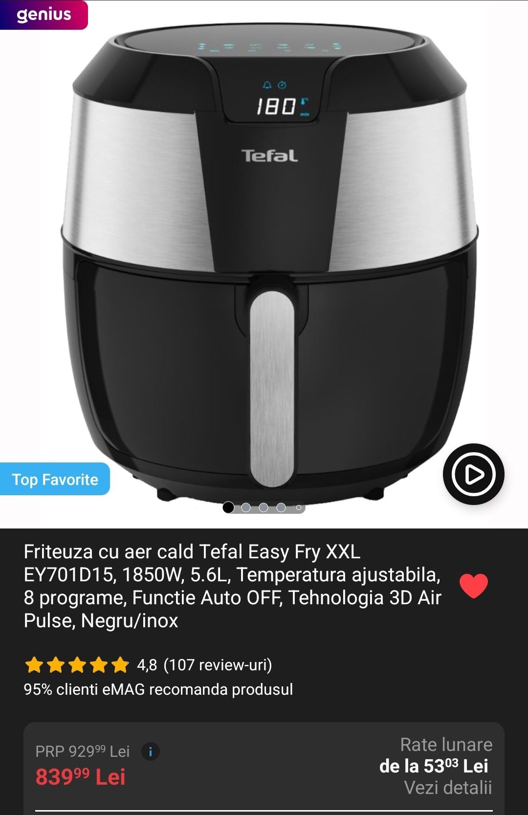 Friteuză NOUĂ 60% REDUCERE Airfryer