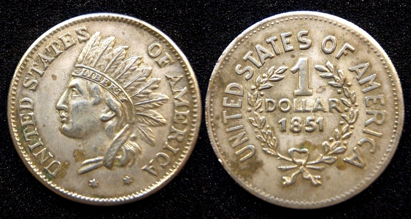 Moneda argint 1 Dolar 1851