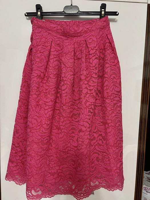 Fusta Marciano, noua, roz fucsia, din dantela, 38
