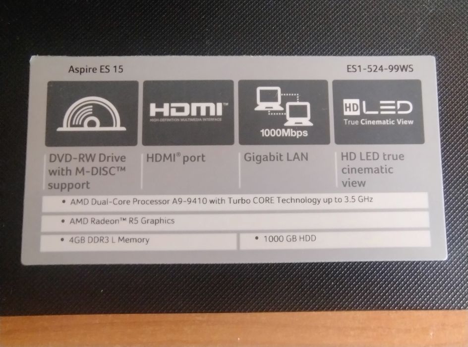 Laptop Acer Aspire ES15