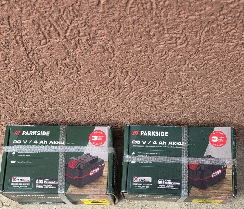 Vând Acumulatori Parkside 20 V 4Ah Noi