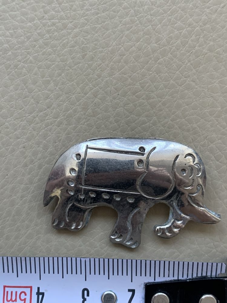 Brosa elefant ,  argint 925,  mexico, vintage , veche