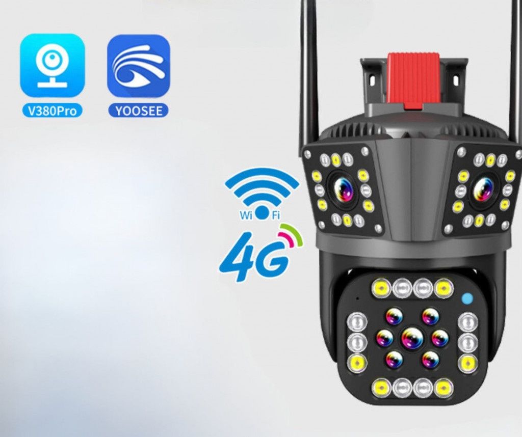 Тройна 4G камера за наблюдение,WIFI,работи със SIM карта,12 MP,Ultra H