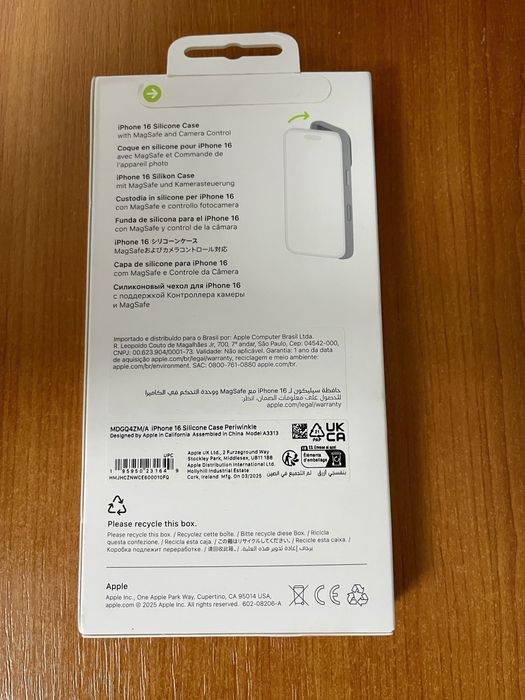 Apple iPhone 16 Silicone Case – Periwinkle (original, cu MagSafe)