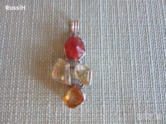 Бижута с  естествени камъни , сребро с естествени камъни