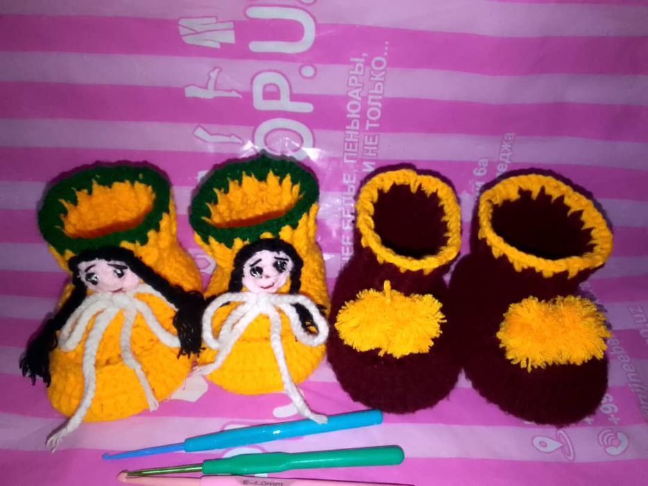 Haxel rangda razmerda bolajonlar uchun naskichalar toʻqiyman