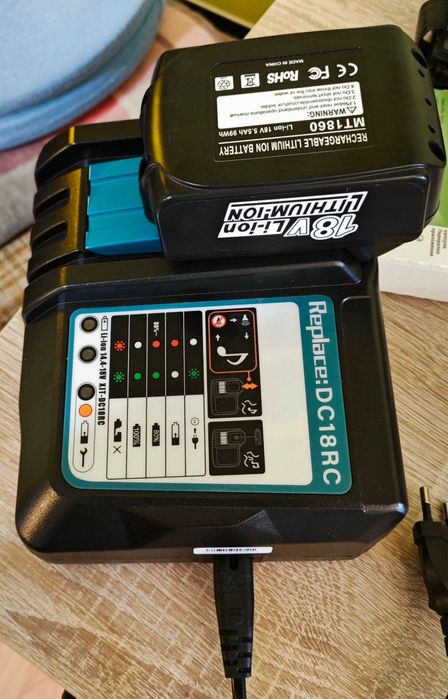 Зарядно и батерия, съвместими с всички инструменти Makita