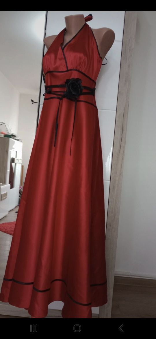 Rochie lunga din satin