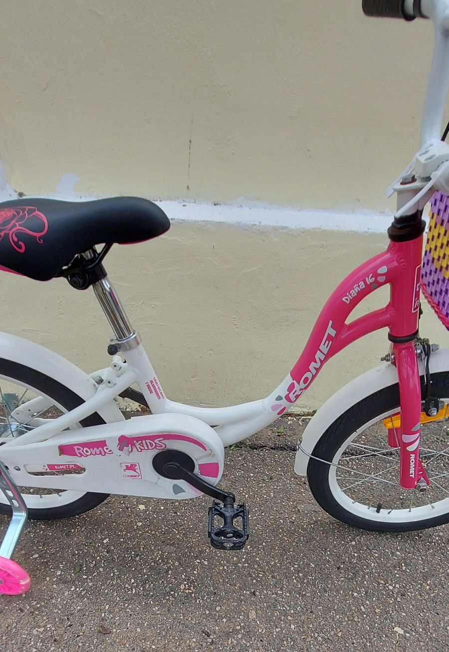 Bicicletă de copii ROMET KIDS DIANA cadru din aluminiu pe 16 inchi