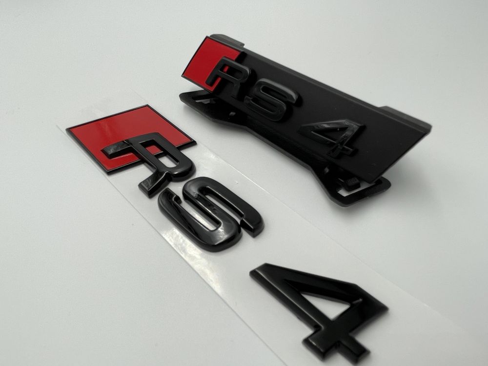 Set Embleme Audi RS4 negru s-line